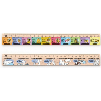 Metrie DSM09 pravítko 25 cm Slovní druhy + pravítko 25 cm Mluvnické pády