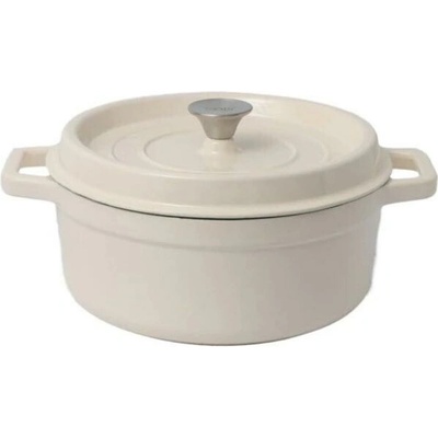 NOIS litinový hrnec TIERRA 28 cm, 5,6 l - krémový 830065