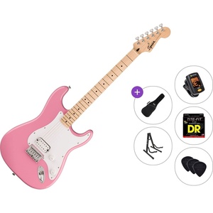 Squier Sonic Stratocaster HT H MN Standard SET Flash Pink Електрическа китара