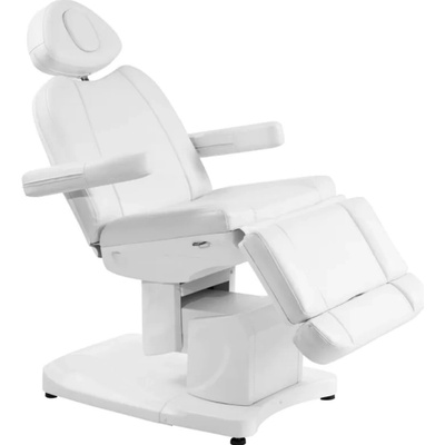 Azzurro 708A kosmetické elektrické vyhřívané křeslo lehátko 4 motory bílé