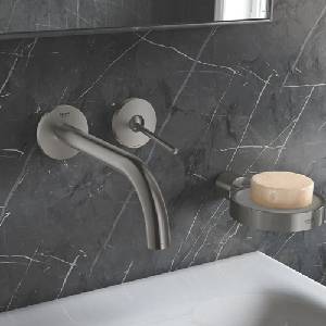 GROHE Atrio вграден смесител за мивка, антрацит, твърд графит, 19 см, без вградено тяло (19287AL3)