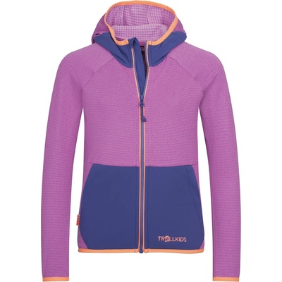 TROLLKIDS Детско поларено яке Trollkids Girl's Holmedal Jacket Fleece jacket - Mallow Pink / Violet Blue - размер 104 (EU) (703-6745-0313)