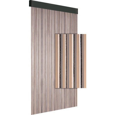 Záves na dvere Atlas čierna/priehľadná 90x210 cm