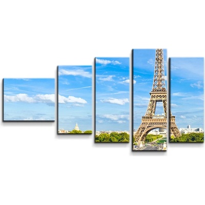 Sablio Obraz - 5-dílný Eiffel Tower 5 - 100x60 cm