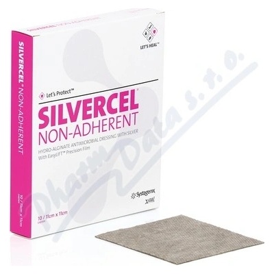 Silvercel Hydroalginate Neadher krytí 11 x 11 cm 10 ks
