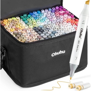 Ohuhu Oahu Art Markers Set-перманентни маркери, комплект 200 цвята (‎Y30-80400-28)