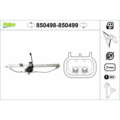 Mechanizmus zdvíhania okna VALEO 850498