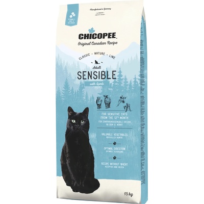 Chicopee Classic Nature Line Adult Sensible-Храна за котки с чувствителни стомаси с агнешко месо 15 кг