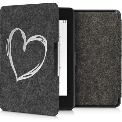 KW Mobile Felt Brushed Heart KW4848910 pre Amazon Kindle Paperwhite 4 2018 čierne