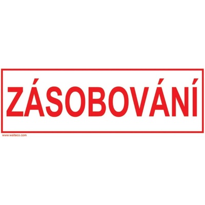 Walteco Zásobování, 290x100mm, plastová tabulka , 20162