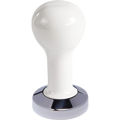 Buna Café tamper kov biely, nerez lesk, plochý 49 mm