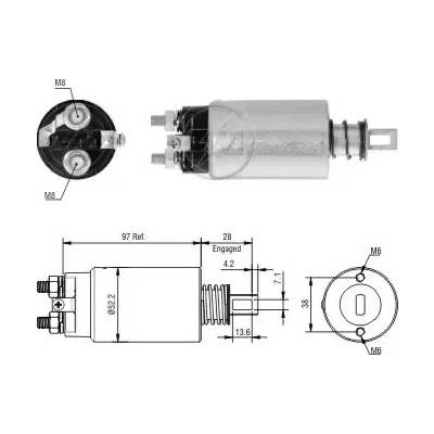 ERA Elektromagnetický spínač startéru ERA ZM982