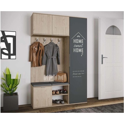 Bogdan Furniture I Портманто Модел 4058, Кестен вирджиния/Графит