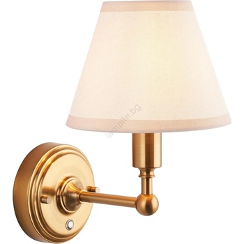 Endon Lighting 114830 - LED Димируем акумулаторен стена лампа BURLEY LED/1, 5W/5V месинг/кремав (EN0007)