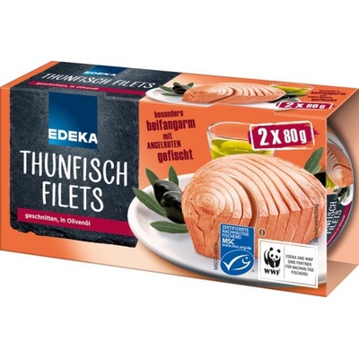 EDEKA Filety tuňáka v olivovém oleji 160 g