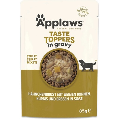 Applaws Taste Toppers in Sauce kuracie, hrášok, tekvica a biela fazuľa 24 x 85 g