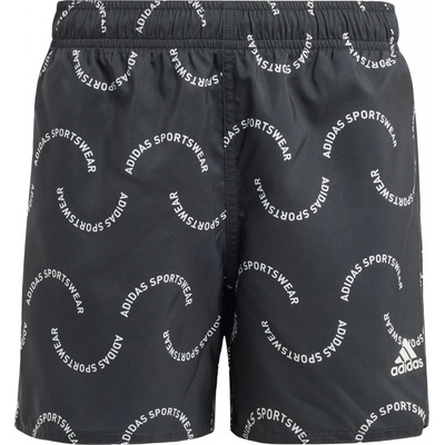 adidas Plavecké šortky Sportswear Wave Print CLX Kids bílá|černá – Sleviste.cz