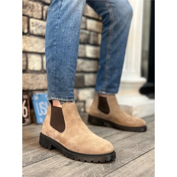 BOA Shoes Мъжки спортни боти от естествен велур ba0319 - Цвят Крем #406429 (406429_Крем)