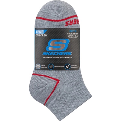 Skechers Чорапи Skechers Kids' Quarter Socks - Grey/Red