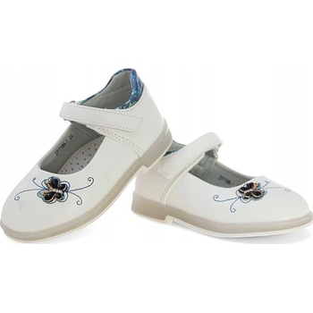 Detské baleríny na suchý zips profilovaná kožená vložka 6475