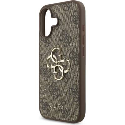 CG Mobile iPhone 17 GUESS 4G BIG LOGO силиконов протектор за телефон, удароустойчив, заден капак с кожен ефект, BIG LOGO GUHCP17S4GMGBR (GUHCP17S4GMGBR)