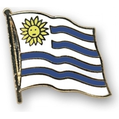 Odznak (pins) 20mm vlajka Uruguaj - farebný