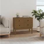 vidaXL Конзолен шкаф, меденокафяв, 90x40x78 см, борово дърво масив (821742)