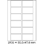 CDRmarket Самозалепващи етикети 80 x 47 mm, 12 етикета, A4, 100 листа (R0ECO.2936A)