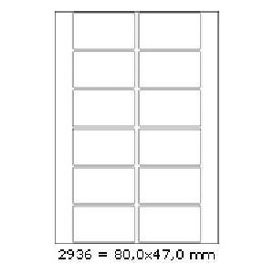 CDRmarket Самозалепващи етикети 80 x 47 mm, 12 етикета, A4, 100 листа (R0ECO.2936A)