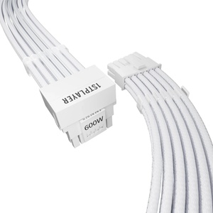 1STPLAYER модулен кабел Custom Sleeved Modding Cable White - PCIe 5.0 12VHPWR M/M - FM2-B-WH (FM2-B-WH) - thx