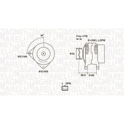 MAGNETI MARELLI Alternátor 063731933010