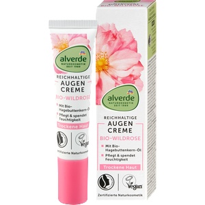 alverde NATURKOSMETIK Околоочен крем с био дива роза, 15 ml (1693514)