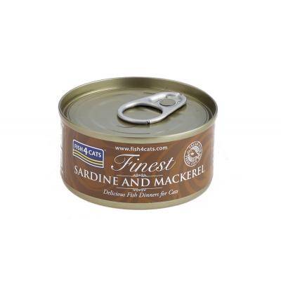 FISH4CATS Konzerva pre mačky Finest sardínka s makrelou 70g