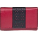 Lagen dámska kožená peňaženka Red Black V16