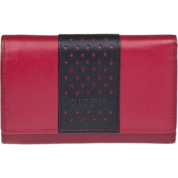 Lagen dámska kožená peňaženka Red Black V16