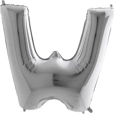 Grabo Nafukovací balónek písmeno W stříbrné 102 cm