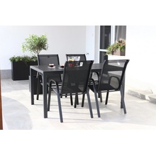 Nábytek Texim Set Viking L + 4x černé křeslo RAMADA