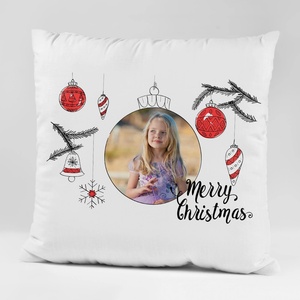 Art gift Коледна възглавничка със снимка - Merry Christmas