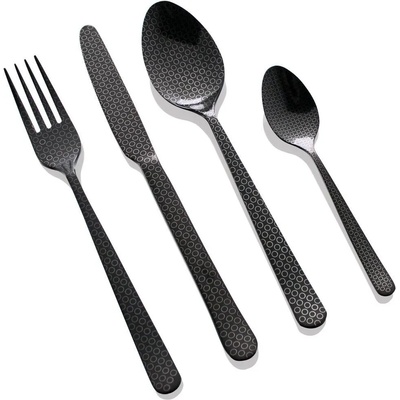 Herdmar Комплект прибори за хранене oslo № 12 - 36 части - pvd покритие черен мат, гравиран (-082-3036-0517-190-5001)