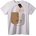 NOONEBRAND Тениска Абстрактно Геометрично Лице - 2XL, White