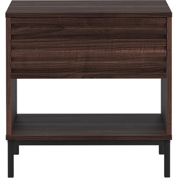 Støraa Тъмнокафяво нощно шкафче с орехов плот Celine - Støraa (8669877)
