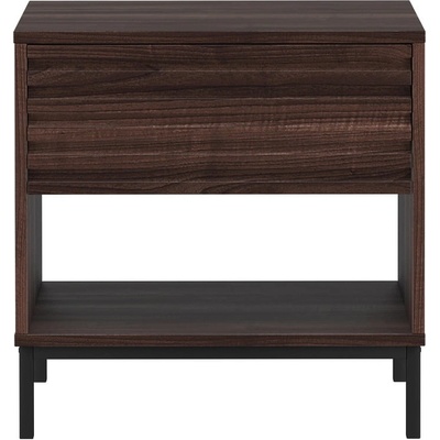 Støraa Тъмнокафяво нощно шкафче с орехов плот Celine - Støraa (8669877)