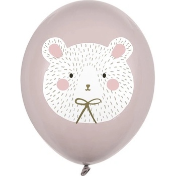 Party Deco Латексов Балон с Полярно Мече, Топло Сиво