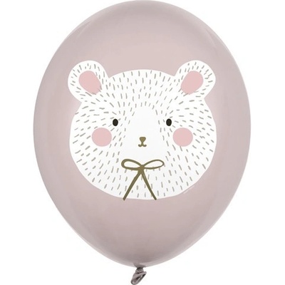 Party Deco Латексов Балон с Полярно Мече, Топло Сиво