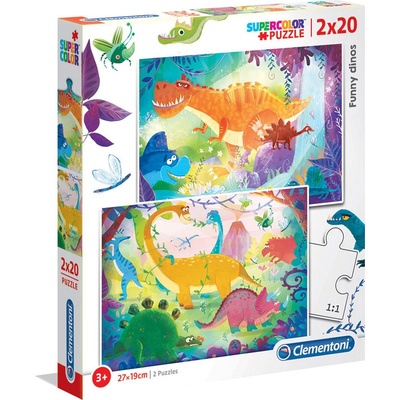 Clementoni 2x20ч. Пъзел Funny Dinos