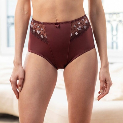 Blancheporte Zoštíhľovacie nohavičky „Caminata“ zn. Confidence Lingerie® z mikrovlákna s výšivkou slivková
