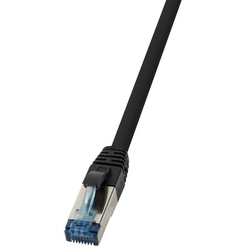 LogiLink Patch кабел, PUR, Cat. 6A, S/FTP, черен, 7, 5 м