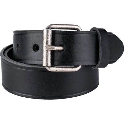VANOS opasek LEATHER kožený s kovovou sponou černý