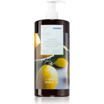 Korres Basil Lemon osviežujúci sprchový gél 1000 ml