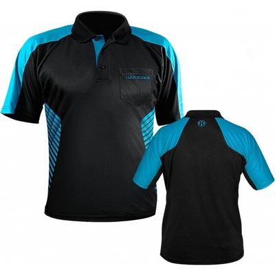 Harrows košile Vivid black & aqua blue